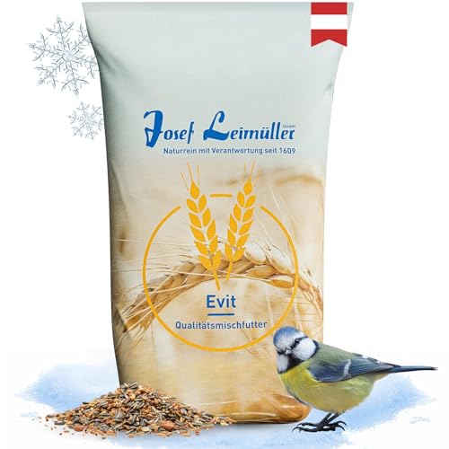 Leimüller Vogelfutter Wildvögel 5Kg (Winter Spezial) - Premium Wildvogelfutter mit schwarzen Sonnenblumenkernen & Mehlwürmern - Hoher Energiegehalt - Streufutter Wildvögel von Leimüller
