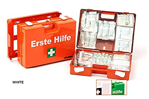 LEINAWERKE 21023 Erste Hilfe-Koffer QUICK mit Druck: 2-farbig weiß - mit Inhalt: DIN 13157, 1 Stk. von LEINA-WERKE