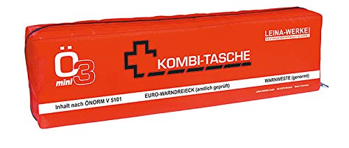 LEINAWERKE 33056 Mini-Kombitasche ÖNORM Ö3 Mini rot - schwarz/weiß, ohne Klett, 5 Stk. von LEINA-WERKE