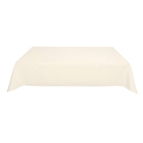 Tischdecke Leinenoptik Leinen Lotuseffekt Wasserabweisend Lotus Eckig 130x220 cm Champagner von Leinen-Optik-Kollektion