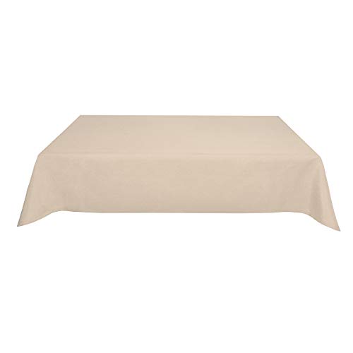 Tischdecke Leinenoptik Leinen Lotuseffekt Wasserabweisend Lotus Eckig 160x320 cm Sand von Leinen-Optik-Kollektion