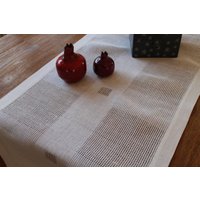 Handgewebter Tischläufer Leinen 45x140 cm Tischwäsche Leinen Handgewebt Tischdecke Handarbeit Muttertag Geschenk Weihnachten Gewebt von LeinenFlair