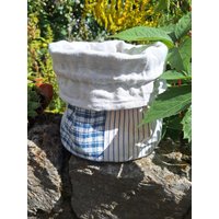 Handmade, Patchwork, Utensilio, Upcyling Leinen/ Brotbeutel von LeinenfrauMaKe