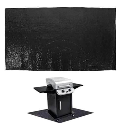 BBQ Grillmatte, Bodenschutzmatte, Hitzebeständige Grillmatte Gasgrill Spritzermatte Matte Hinterhofboden Schutzdecke Outdoor BBQ Matte Geeignet für Grill Gasofen von Leinggg