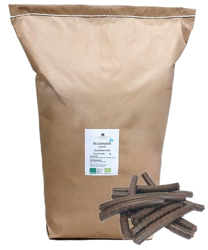 Bio Leinkuchen Fest 10kg Pferde Leckerli Pellets Sticks von Leinkraft | 100% Deutscher Bio-Leinsaat - schonend kaltgepresst von Leinkraft Bodensee