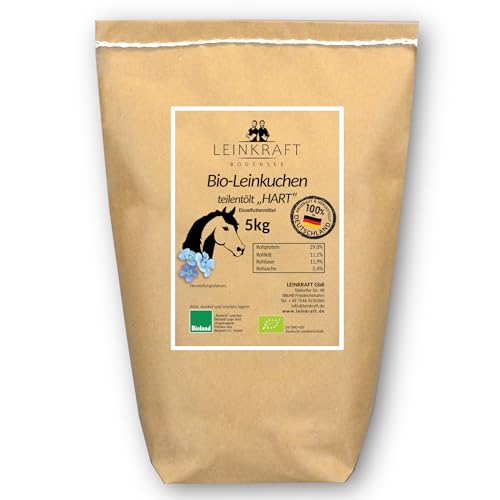 Leinkraft Bio Leinkuchen Fest 5kg Pferde Leckerli Pellets Sticks von Leinkraft | 100% Deutscher Bio-Leinsaat - schonend kaltgepresst von Leinkraft Bodensee