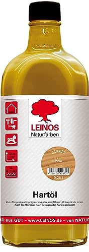LEINOS Holzöl 250 ml | Hartöl Pinie für Tische Möbel Arbeitsplatten | Teak Eiche Möbelöl für effektive Versiegelung und langanhaltenden Schutz im Innenbereich von Leinos Naturfarben