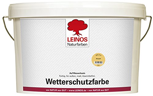 Leinos 855 Wetterschutzfarbe auf Wasserbasis 10,00 l Maisgelb von Leinos Naturfarben