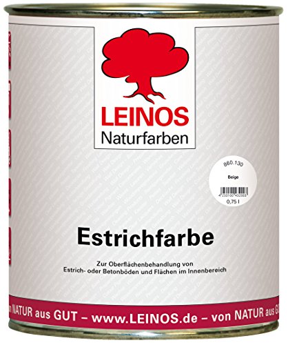 Leinos 860 Estrichfarbe für Innen, seidenglänzend 130 Beige 0,75 l von Leinos Naturfarben