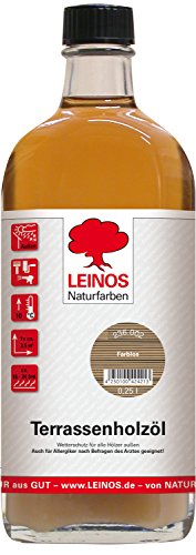 Leinos 236 Terrassenholzöl 0,25 l Farblos von Leinos Naturfarben