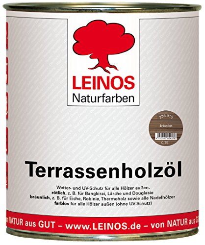 Leinos 236 Terrassenholzöl 0,75 l Bräunlich von Leinos Naturfarben