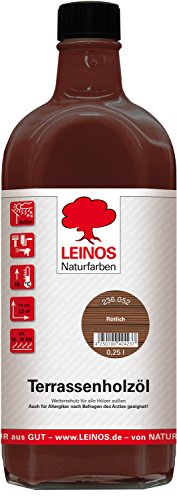 Leinos 236 Terrassenholzöl 0,25 l Rötlich von Leinos Naturfarben