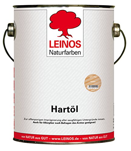 LEINOS Holzöl 2,5 l | Hartöl Farblos für Tische Möbel Arbeitsplatten | Teak Eiche Möbelöl für effektive Versiegelung und langanhaltenden Schutz im Innenbereich von Leinos Naturfarben