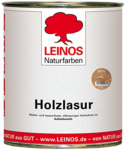 Leinos 260 Holzlasur für Außen 072 Eiche 0,75 l von Leinos