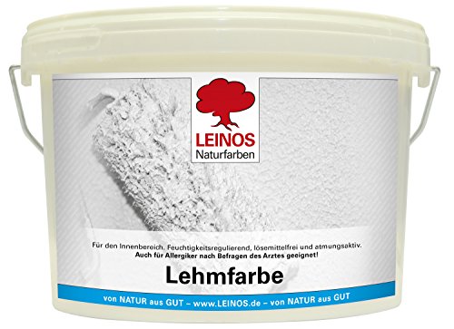 Leinos 655 Lehmfarbe für Innen naturweiß 2,5 l von Leinos Naturfarben