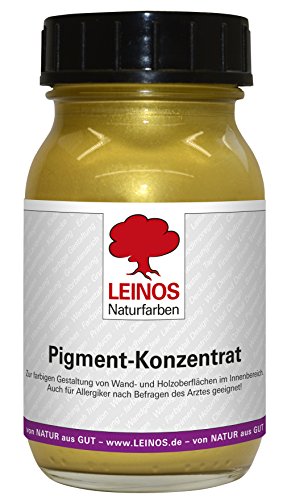 Leinos 668 Pigment-Konzentrat 345 Gold-Satin 100ml für Leinos Lasurbinder 646 von Leinos Naturfarben