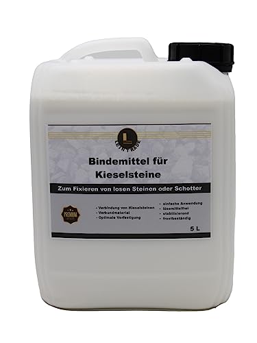 Leintrade Kiesbinder/Kiesverfestiger (5L) Bindemittel zum Verbinden von Kieselsteinen oder Schotter Aller Art in einem 5L Kanister. von Leintrade