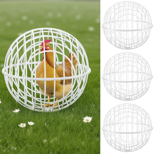 Leinuosen Hühnerballkäfig, 4 Stück, 40 cm, bewegliches Netz, Hühnerstall, Kunststoff, abnehmbarer Kaninchenstall, Rollsicherheitskäfig, verhindert Hundebisse, Pferde, Trampeln für Küken, Kaninchen Leinuosen Hühnerballkäfig, 4 Stück, 40 cm, bewegliches Netz, Hühnerstall, Kunststoff, abnehmbarer Kaninchenstall, Rollsicherheitskäfig, verhindert Hundebisse, Pferde, Trampeln für Küken, Kaninchen von Leinuosen