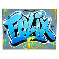 Name Als Graffiti, Personalisierte Leinwand Handgemalt, Gesprayt, Kein Druck, Streetart Für Zuhause, Kindergeburtstag, Geschenke Kinder von LeinwandLabor