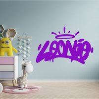 Wandtattoo Graffiti Mit Namen, Wandsticker Personalisiert, Wandaufkleber Babyzimmer Kinderzimmer, Namensaufkleber, Kindergeburtstag Weihnacht von LeinwandLabor