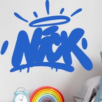 Wandtattoo Graffiti Mit Namen, Wandsticker Personalisiert Wandaufkleber Babyzimmer Kinderzimmer, Namenaufkleber, Kinder Geschenke von LeinwandLabor