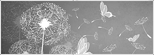 Forwall - Leinwand Bilder - Pusteblume Blumen Natur grau Pusteblumen - 145x45 cm Leinwandbilder - Bild auf leinwand - Wandbild XXL groß Wandbilder für Wohnzimmer Schlafzimmer Wohnzimmerbilder Modern von Leinwandbild Consalnet