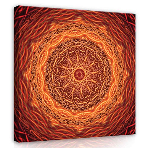 Forwall Leinwandbild Bilder Mandala Orient - Rot 80cm x 80cm - Kunstdruck modern Wandbilder XXL Wanddekoration Design Wand Bild 2417O2 Forwall Leinwandbild Bilder Mandala Orient - Rot 80cm x 80cm - Kunstdruck modern Wandbilder XXL Wanddekoration Design Wand Bild 2417O2 von Leinwandbild Consalnet