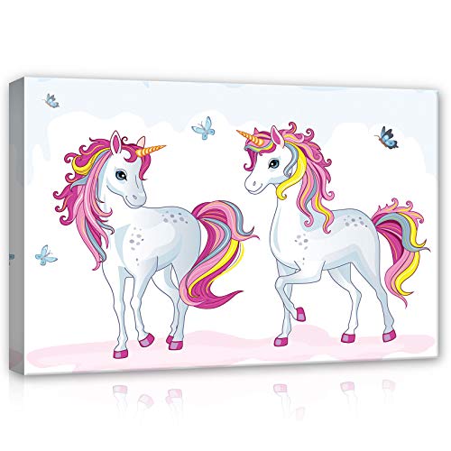 Forwall Leinwandbild Canvas Einhorn Kinderzimmer Mädchen - Rosa Schmetterling Wandbilder für Kinder Bild Kunstdruck Kinderbild Wanddekoration 13241O4 60cm x 40cm Forwall Leinwandbild Canvas Einhorn Kinderzimmer Mädchen - Rosa Schmetterling Wandbilder für Kinder Bild Kunstdruck Kinderbild Wanddekoration 13241O4 60cm x 40cm von Leinwandbild Consalnet
