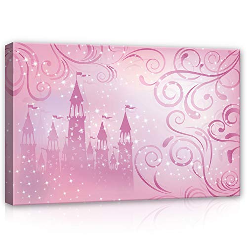Forwall Leinwandbild Canvas Prinzessin Schloss Kinderzimmer Mädchen 60x40 cm - Rosa Wandbilder für Kinder Bild Kunstdruck Kinderbild Wanddekoration Forwall Leinwandbild Canvas Prinzessin Schloss Kinderzimmer Mädchen 60x40 cm - Rosa Wandbilder für Kinder Bild Kunstdruck Kinderbild Wanddekoration von Leinwandbild Consalnet
