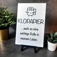 3D Text Auf Schild Klopapier Badezimmer Deko, Gästetoilette, Wohnzimmer Deko, Bad Klo Sprüche Gäste Wc, Geschenk Zum Umzug, Einzigartige Deko von Leinwandfabrik