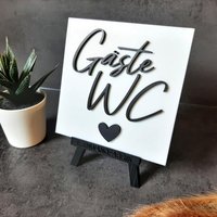 3D Text Mini Schild, Wc Bild, Bad Deko, Toilettenschild, Gäste Baddeko, Klosprüche, Sprüche, Badezimmer Deko 3D Text Mini Schild, Wc Bild, Bad Deko, Toilettenschild, Gäste Baddeko, Klosprüche, Sprüche, Badezimmer Deko von Leinwandfabrik