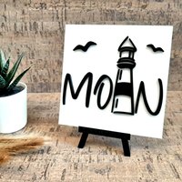 3D Text Mini Schild Mit Lustigen Spruch Moin Deko Fürs Wohnzimmer Küche Flur Eingang Wanddeko Tischdeko Eingangsbereich Staffelei 3D Text Mini Schild Mit Lustigen Spruch Moin Deko Fürs Wohnzimmer Küche Flur Eingang Wanddeko Tischdeko Eingangsbereich Staffelei von Leinwandfabrik