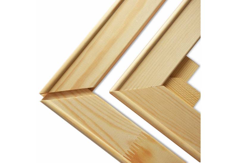 Leinwando Leinwandbild Keilrahmenleisten mit Holzkeilen zum DIY Selbstbauen in versch- größen, Aus Holz von Leinwando