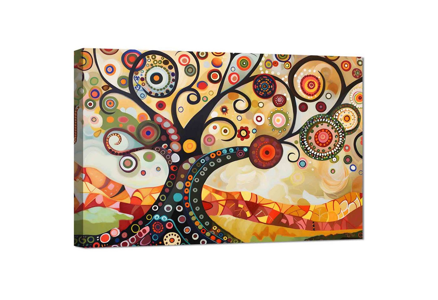 Leinwando Leinwandbild Wandbild Abstrakter Kreis Baum Modern Wohnzimmer Kunstdruck Leinwando Leinwandbild Wandbild Abstrakter Kreis Baum Modern Wohnzimmer Kunstdruck von Leinwando