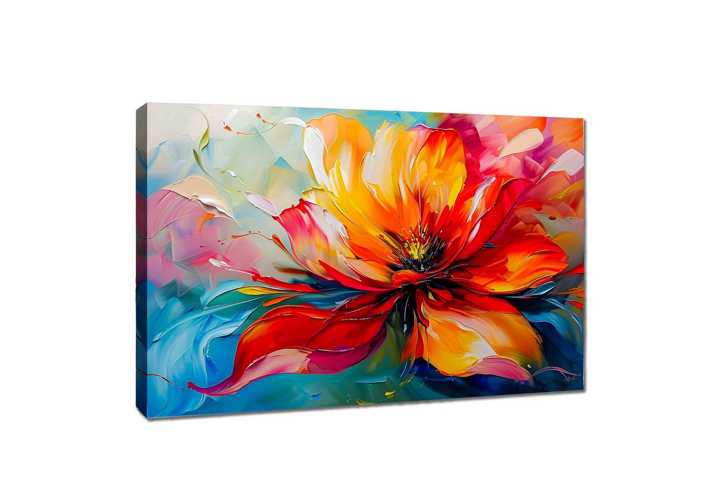 Leinwando Wandbild Leinwandbild - Abstrakte Blumen (Div.Größen/Stile) zum Aufhängen, Blumenfieber, Leinwandbilder, in verschiedenen Größen von Leinwando
