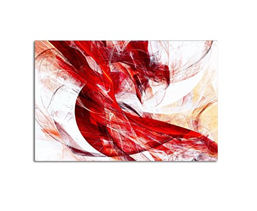 Leinwandbild Abstraktes Farbspiel rot auf Leinwand und Keilrahmen. Beste Qualität, handgefertigt in Deutschland! 80x60cm Leinwandbild Abstraktes Farbspiel rot auf Leinwand und Keilrahmen. Beste Qualität, handgefertigt in Deutschland! 80x60cm von Leinwandparadies