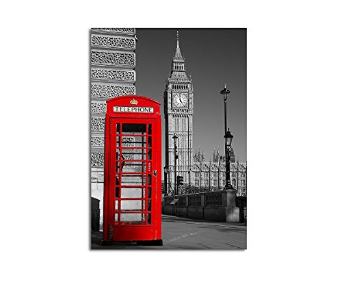 Leinwandbild rote Telefonzelle vor Big Ben in London, England Eyecatcher auf Leinwand und Keilrahmen. Beste Qualität, handgefertigt in Deutschland! 80x60cm Leinwandbild rote Telefonzelle vor Big Ben in London, England Eyecatcher auf Leinwand und Keilrahmen. Beste Qualität, handgefertigt in Deutschland! 80x60cm von Leinwandparadies