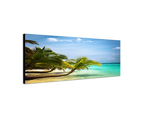 Wandbild auf Leinwand als Panorama in 150x50cm Malediven Meer Strand Palmen Natur Wandbild auf Leinwand als Panorama in 150x50cm Malediven Meer Strand Palmen Natur von Leinwandparadies
