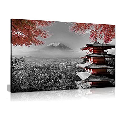 DIY 5D Diamant Malerei Kit Vollbohrer Japanischer Tempel,Diamond Painting Bilder Erwachsene Große Stickerei Kreuzstich Strass Diamant Kunsthandwerk Home Wand dekor Square Drill 30x40cm/11.8x15.7in von Leioo