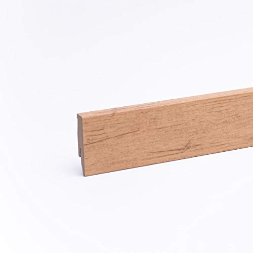 Leiste24 Dekor-Sockelleiste 60mm I Fußleiste 60 Höhe I stabiles MDF mit Dekor I Länge 2.600 mm I Bodenleiste mit integriertem Kabelkanal + Clipfräsung I Pinie Rustico Leiste24 Dekor-Sockelleiste 60mm I Fußleiste 60 Höhe I stabiles MDF mit Dekor I Länge 2.600 mm I Bodenleiste mit integriertem Kabelkanal + Clipfräsung I Pinie Rustico von Leiste24