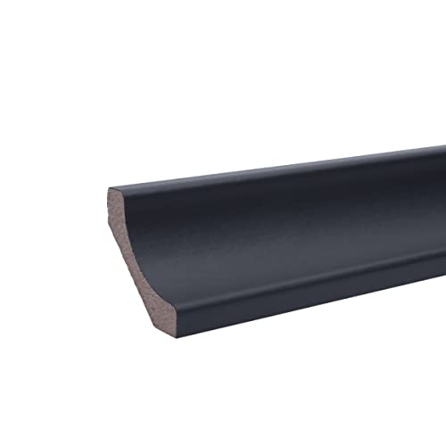 Leiste24 Hohlkehlleiste - Schmetterlingsleiste aus MDF 20 x 20 x 2.600mm (Grau/Anthrazit) von Leiste24