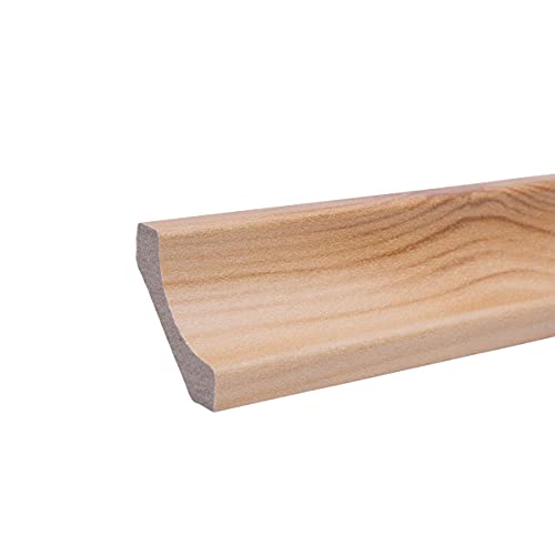Leiste24 Hohlkehlleiste - Schmetterlingsleiste aus MDF 20 x 20 x 2.600mm (Kiefer) von Leiste24