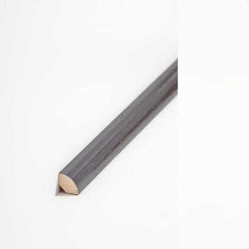 Südbrock | Viertelstableiste 14.15 | Anthrazit | 14 x 14 x 2000 mm | lackiert | Sockelleiste Massivholz | Fußbodenleiste | elegantes Design | 10 Meter von Leisten Südbrock