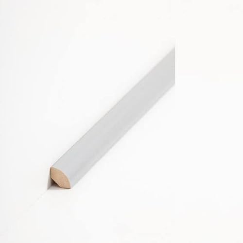 Südbrock | Viertelstableiste 14.21 | Grau | 14 x 14 x 2000 mm | lackiert | Sockelleiste Massivholz | Fußbodenleiste | elegantes Design | 10 Meter von Leisten Südbrock