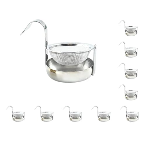 10 Set Rotierendes Teesieb Teesieb Teesieb Feinmaschig Tragbar für Party Küche Silber 10 Set Rotierendes Teesieb Teesieb Teesieb Feinmaschig Tragbar für Party Küche Silber von Leisurealeaneag