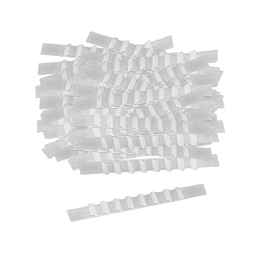 100 Stück Silikon-Kleiderbügelstreifen mit Flossen Klebestreifen für Kleiderbügel, weiß, 6 x 70 mm, 6 x 70 mm, 100 Stück von Leisurealeaneag