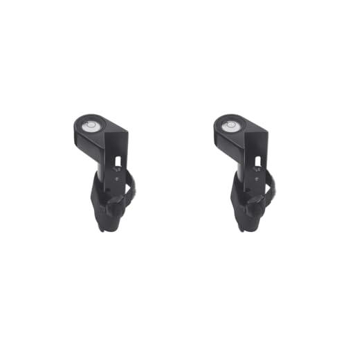 2 Set Aluminium Grade Rod Level Bubble Level für runde oder quadratische Stangen Turm Lineal schwarz 30 cm von Leisurealeaneag