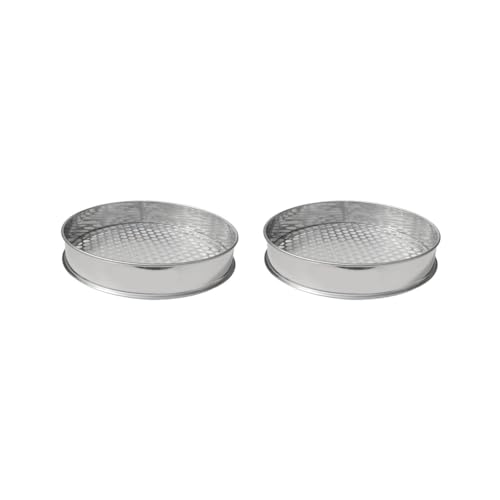 2er-Set Gartensieb, Gartensieb, Mischung, Sandsieb, Sieb für die Bepflanzung im Freien, 18 mm, Silber 2er-Set Gartensieb, Gartensieb, Mischung, Sandsieb, Sieb für die Bepflanzung im Freien, 18 mm, Silber von Leisurealeaneag