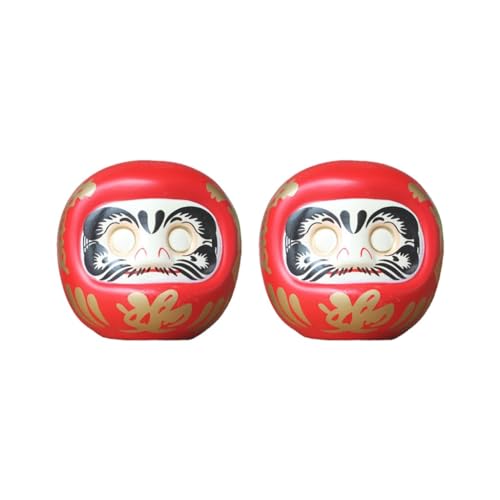 2er-Set japanische Daruma-Puppe Ornament Sparschwein Glückskatze Business rot, 10 x 10 x 10 cm 2er-Set japanische Daruma-Puppe Ornament Sparschwein Glückskatze Business rot, 10 x 10 x 10 cm von Leisurealeaneag