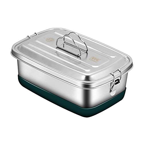 Leisurealeaneag 304 Edelstahl Bento Box Lunchbox Lebensmittelbehälter 2000ml 2 Tier 3, 2000ml 2 Ebenen 3 Gitter von Leisurealeaneag